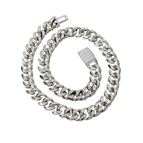 Stainless Steel Thick Heavy Cuban Link Chain Punk For Men