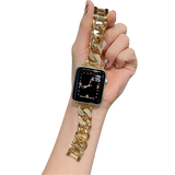 Women Gold Wristband + Case For Apple Watch