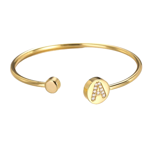 Initial A-Z Letters Zircon Bracelet