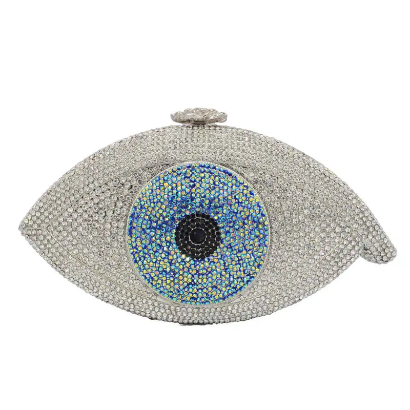 Evil eye clutch bag