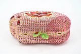 Pink Apple Diamond Crystal Party Clutch