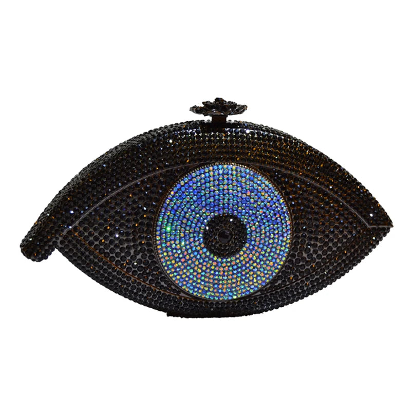 Evil eye clutch bag