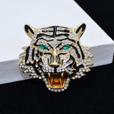 Vintage Spotted Leopard Tiger Brooches