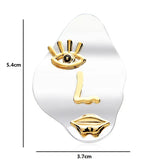 Eye Mouth Face Brooches