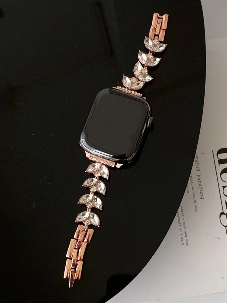 Diamond Fishtail Metal Strap For Apple Watch