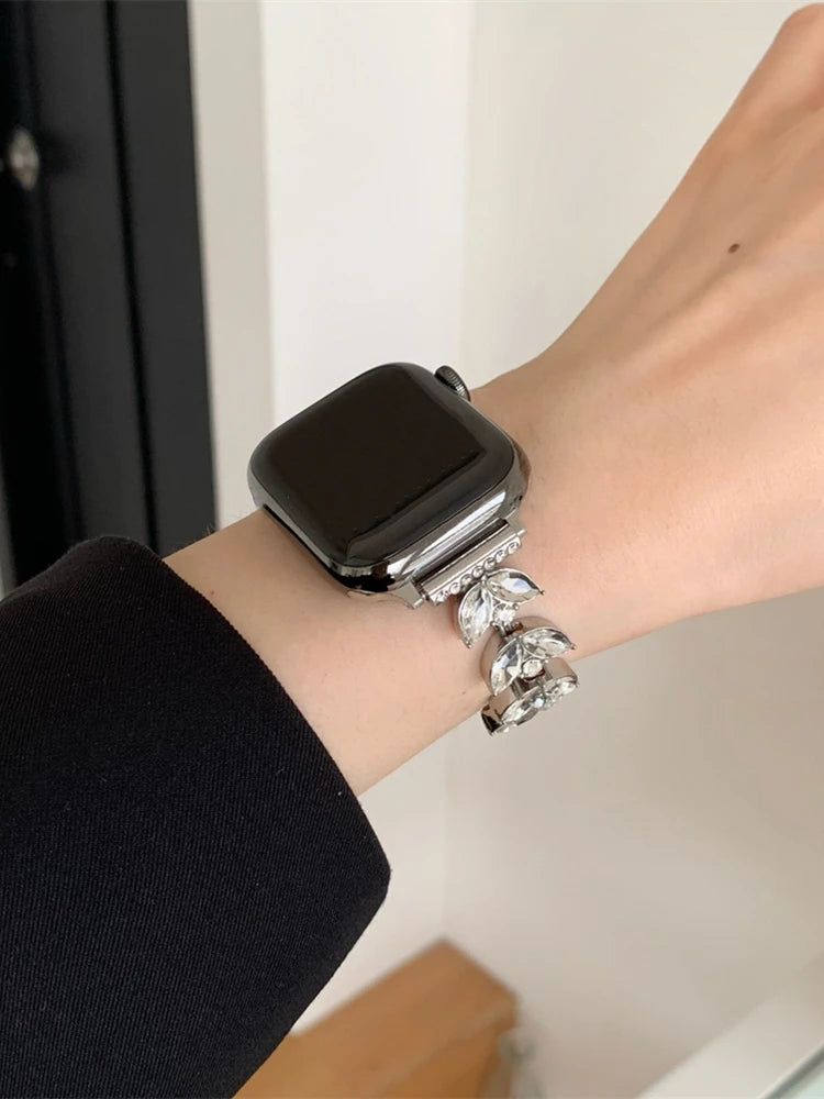 Diamond Fishtail Metal Strap For Apple Watch