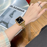 Women Gold Wristband + Case For Apple Watch