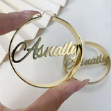 Custom Name Hoop Welded Letter Earrings