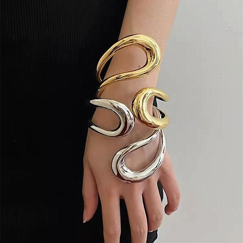 Hollow Geometry Adjustable Open Bracelets