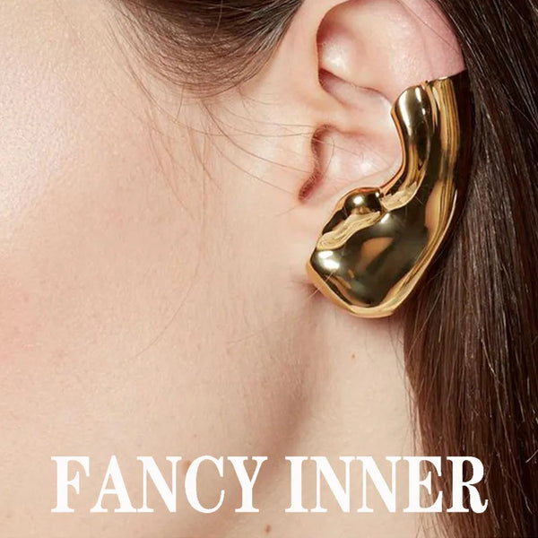 Half Ear Contour Metal Ear Clip Earrings