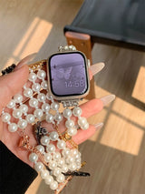 Diamand White Pearl Bracelet For iWatch