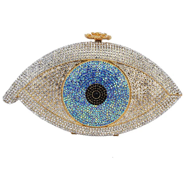 Evil eye clutch bag