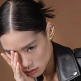 Half Ear Contour Metal Ear Clip Earrings