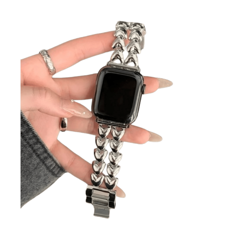 Love Heart Metal Strap For Apple Watch